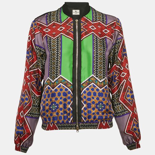 Printed Silk Zip-Up Jacket S - Etro - Modalova