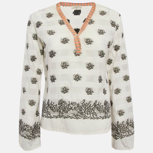 Textured Brocade V-Neck Top M - Etro - Modalova