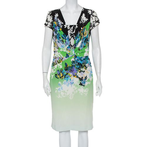 Printed Silk Draped Detail Midi Dress L - Etro - Modalova