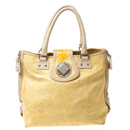 Paisley Embossed Patent Leather Tote - Etro - Modalova