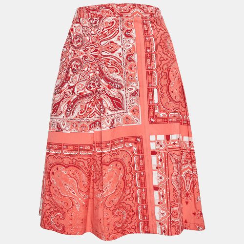 Paisley Print Pleated Cotton Short Skirt L - Etro - Modalova