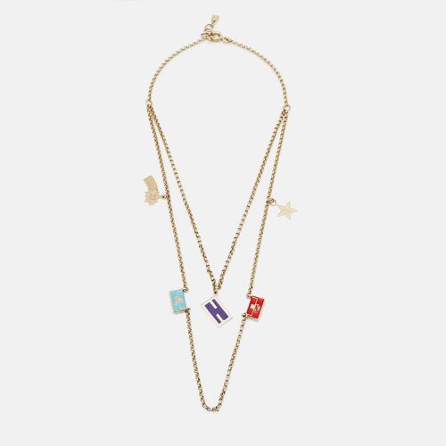 FF Multi Charm Enamel Tone Necklace - Fendi - Modalova