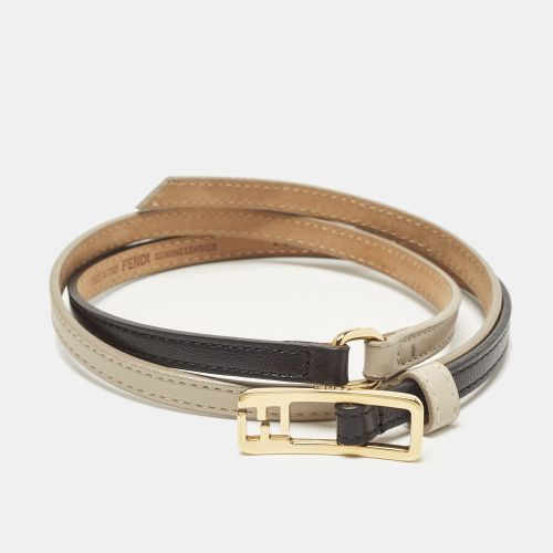 Grey Leather Slim Belt 90 CM - Fendi - Modalova