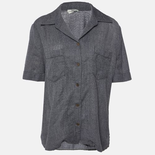 Perforated Wool Short Sleeve Shirt M - Fendi - Modalova