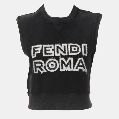 By Marc Jacobs Grey Cotton, Elastane Sleeveless Distressed Crop Top XS - Fendi - Modalova