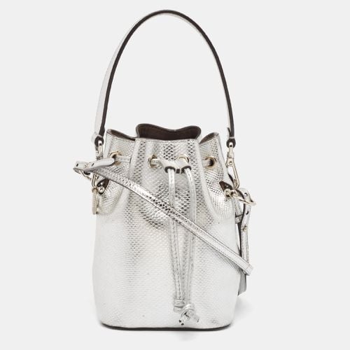 Lizard Embossed Leather Mini Mon Tresor Bucket Bag - Fendi - Modalova