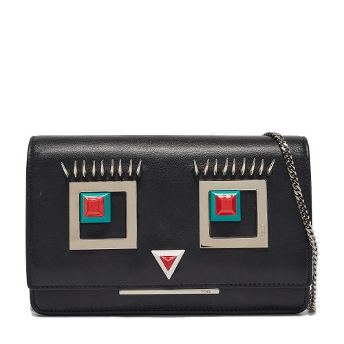 Leather Hypnoteyes Wallet On Chain - Fendi - Modalova