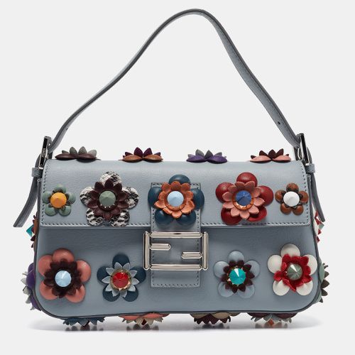 Leather Flowerland Baguette Bag - Fendi - Modalova