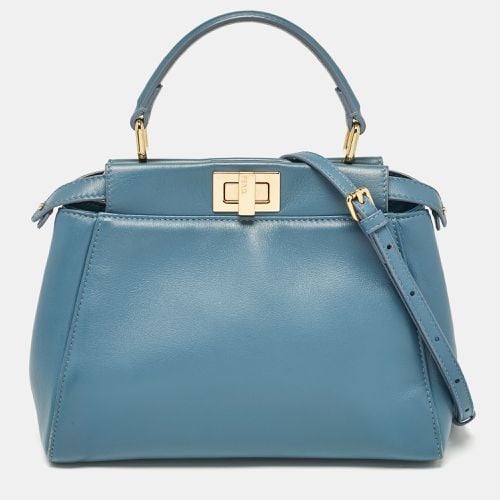 Leather Mini Peekaboo Top Handle Bag - Fendi - Modalova