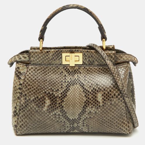 Python Mini Peekaboo Top Handle Bag - Fendi - Modalova