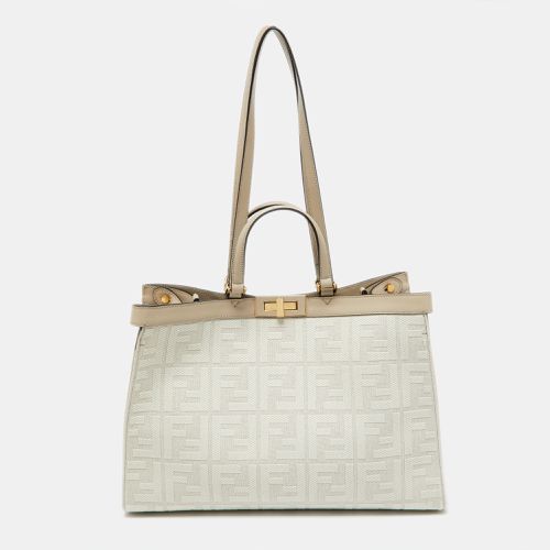 Zucca Canvas and Leather Medium FF Peekaboo X Tote - Fendi - Modalova