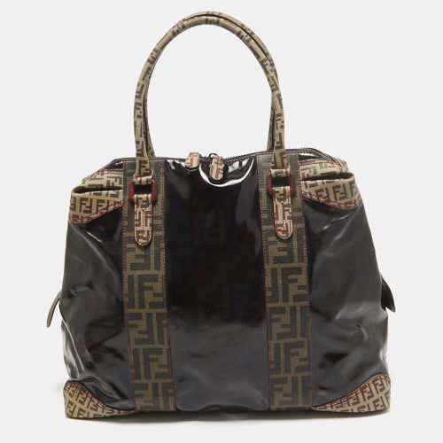 Beige Coated Fabric Large Mixed Media Satchel - Fendi - Modalova