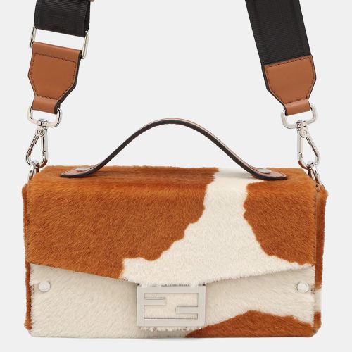 Soft Trunk Baguette White/ Sheepskin - Fendi - Modalova