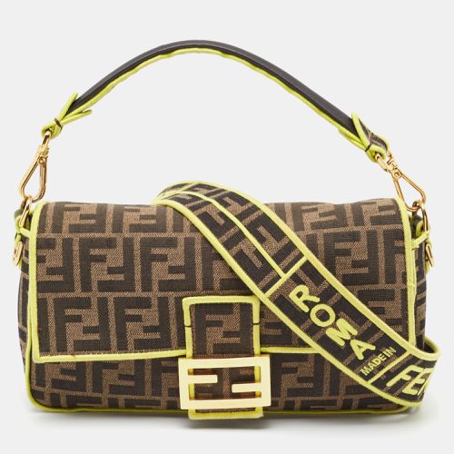 Neon Green/Tobacco Zucca Canvas 1974 Roma Amor Baguette Bag - Fendi - Modalova