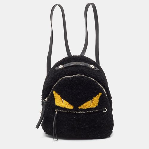 Shearling and Leather Monster Backpack - Fendi - Modalova