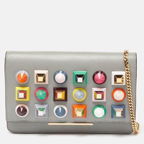 Leather Rainbow Stud Tube Wallet On Chain - Fendi - Modalova