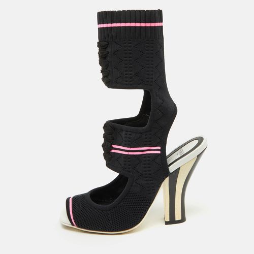 Knit Fabric Peep Toe Cut Out Sandals Size 37 - Fendi - Modalova