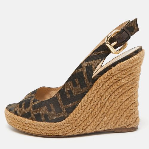 Canvas Wedge Espadrille Sandals Size 36 - Fendi - Modalova