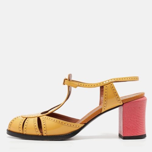 Patent Leather Chameleon Block Heel Sandals Size 40.5 - Fendi - Modalova