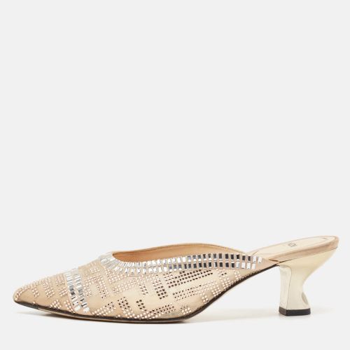 Mesh Crystal Embellished Colibri Mules Size 38.5 - Fendi - Modalova