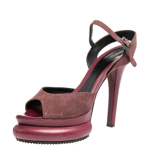 Suede Platform Ankle Strap Sandals Size 37 - Fendi - Modalova