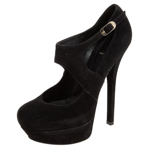 Suede Platform Ankle Strap Pumps Size 39.5 - Fendi - Modalova