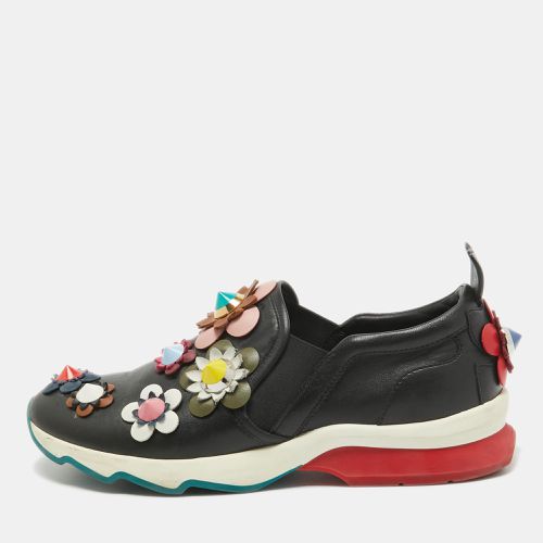 Leather Flowerland Slip On Sneakers Size 38 - Fendi - Modalova