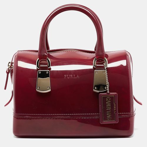 Fuchsia Rubber Small Candy Satchel - Furla - Modalova