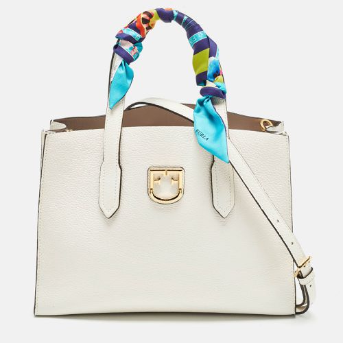 Furla White Leather Lodovica Tote - Furla - Modalova