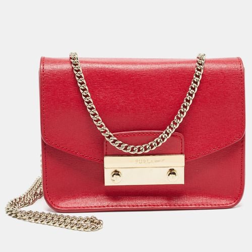 Leather Mini Metropolis Chain Shoulder Bag - Furla - Modalova