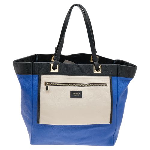 Tri Color Leather Shopper Tote - Furla - Modalova