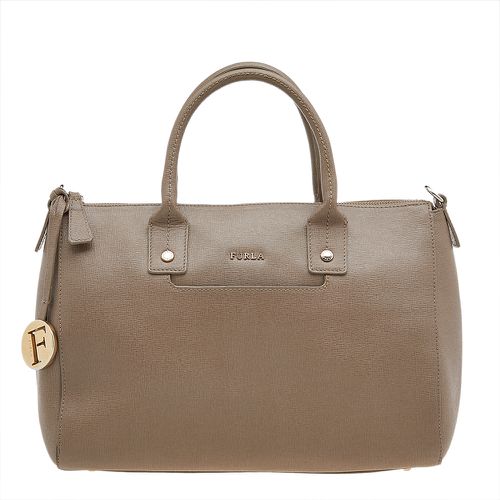 Dark Leather Medium Linda Tote - Furla - Modalova