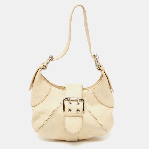 Leather Buckle Flap Hobo - Furla - Modalova