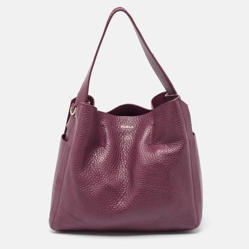 Pebbled Leather Medium Capriccio Hobo - Furla - Modalova