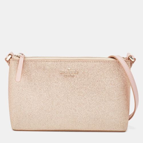 Rose Gold/Pink Glitter and Leather Shoulder Bag - Kate Spade - Modalova