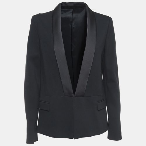 Knit Satin Panel Single Breasted Blazer M - Karl Lagerfeld - Modalova