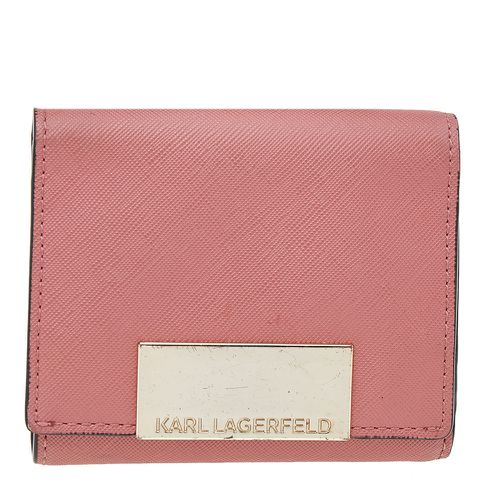 Saffiano Leather Trifold Wallet - Karl Lagerfeld - Modalova