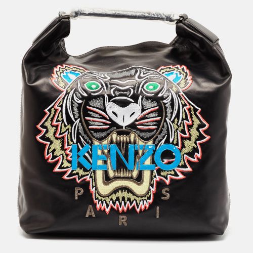 Leather Embroidered Tiger Tote - Kenzo - Modalova