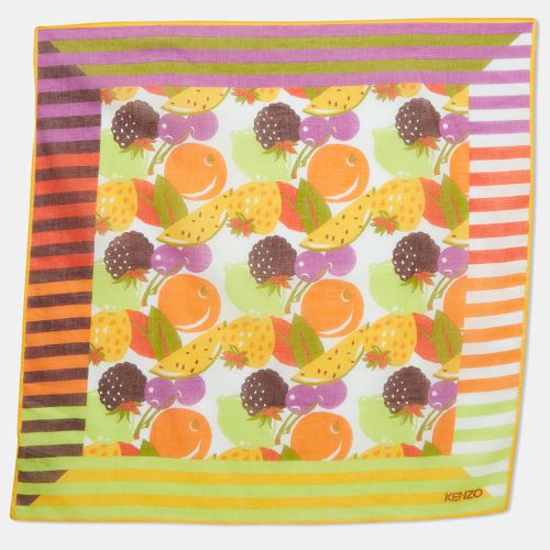 Fruits Print Cotton Square Scarf - Kenzo - Modalova