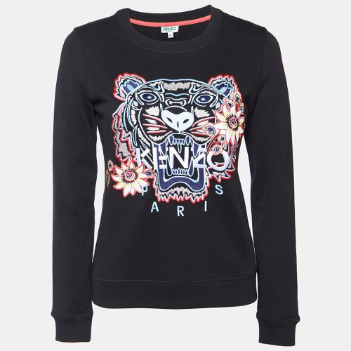 Tiger Embroidered Cotton Crew Neck Sweatshirt XS - Kenzo - Modalova