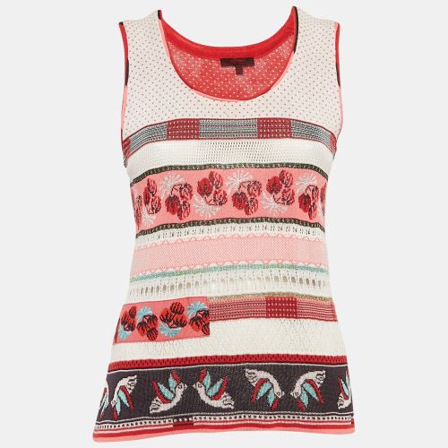 Kenzo Red Intarsia Knit Tank Top M - Kenzo - Modalova