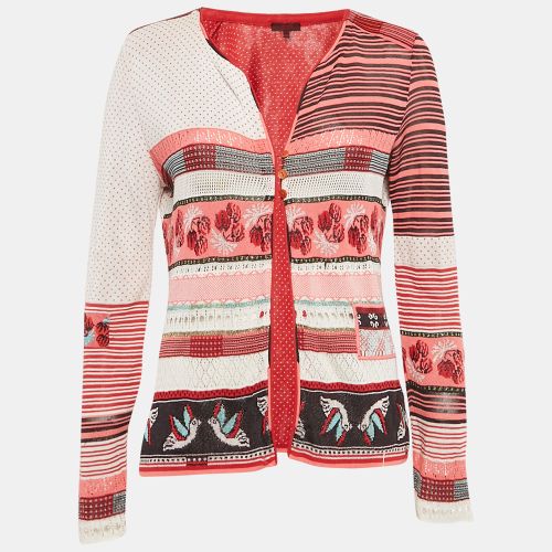 Intarsia Knit Button Front Cardigan M - Kenzo - Modalova