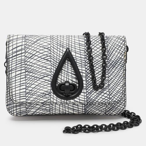 Black Printed Leather Raindrop Shoulder Bag - Kenzo - Modalova