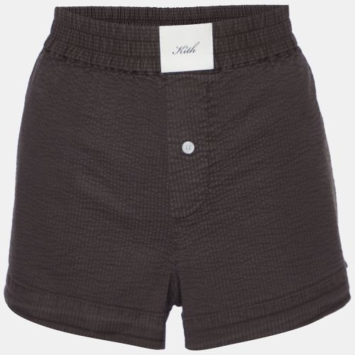 Coffee Seersucker Cotton Shorts S - Kith - Modalova