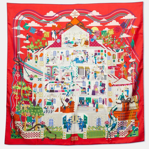 La Maison Des Carrés Silk Scarf - Hermes - Modalova