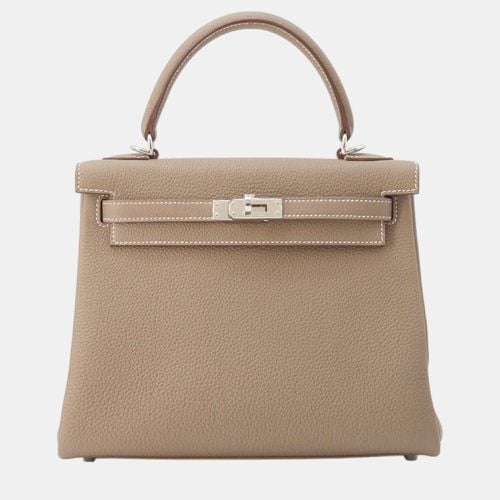 Etoupe Togo Leather Kelly Retourne 25 Shoulder Bag - Hermes - Modalova