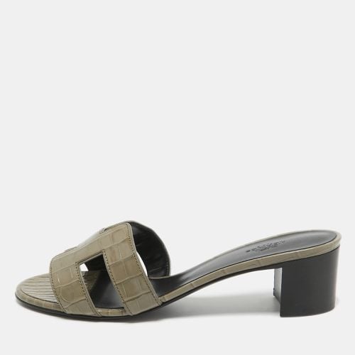 Alligator Mississippiensis Oasis Slide Sandals Size 38 - Hermes - Modalova