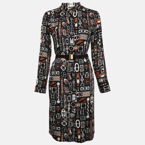 Printed Silk Carré en Boucles Shirt Dress M - Hermes - Modalova