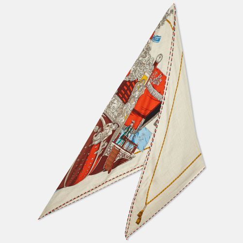 Hermès Naturel/vermillon La Reale Cashmere & Silk Giant Triangle Scarf - Hermes - Modalova