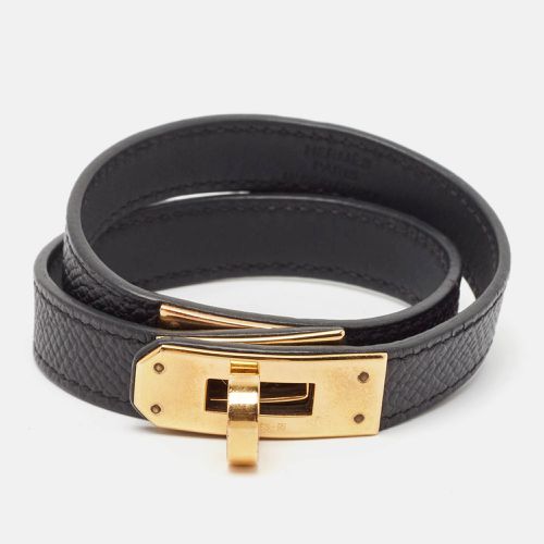 Hermès Kelly Double Tour Leather Gold Plated Wrap Bracelet - Hermes - Modalova